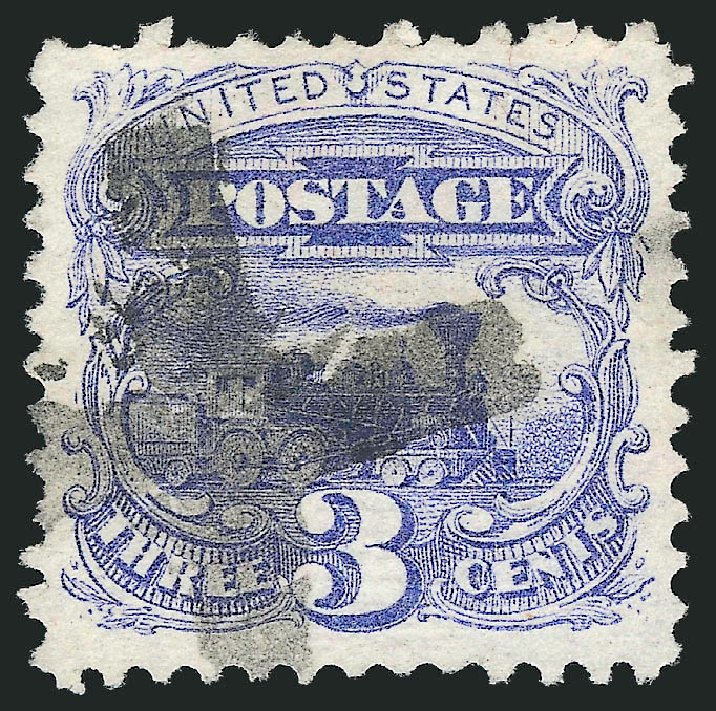 US Stamp Price Scott 114: 1869 3c Pictorial Locomotive. Robert Siegel Auction Galleries, Dec 2012, Sale 1037, Lot 1659