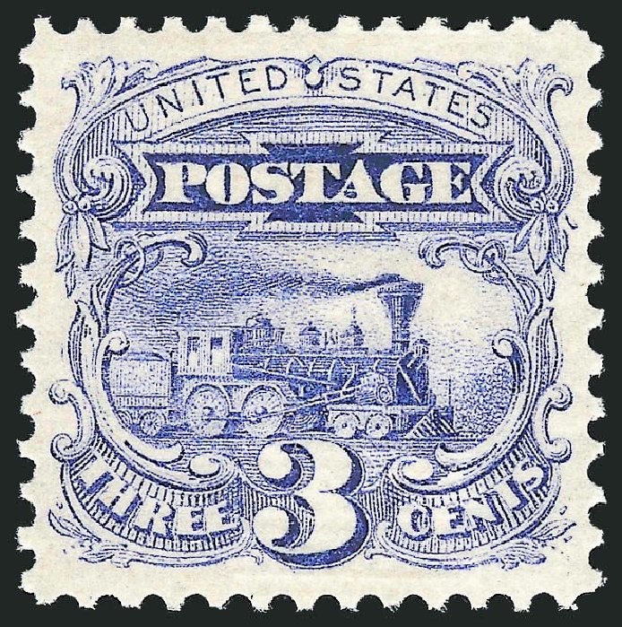 Prices of US Stamp Scott 114 - 1869 3c Pictorial Locomotive. Robert Siegel Auction Galleries, Nov 2013, Sale 1057, Lot 679