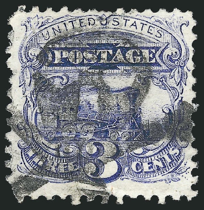 US Stamp Prices Scott Catalogue 114 - 1869 3c Pictorial Locomotive. Robert Siegel Auction Galleries, Sep 2009, Sale 976, Lot 1439