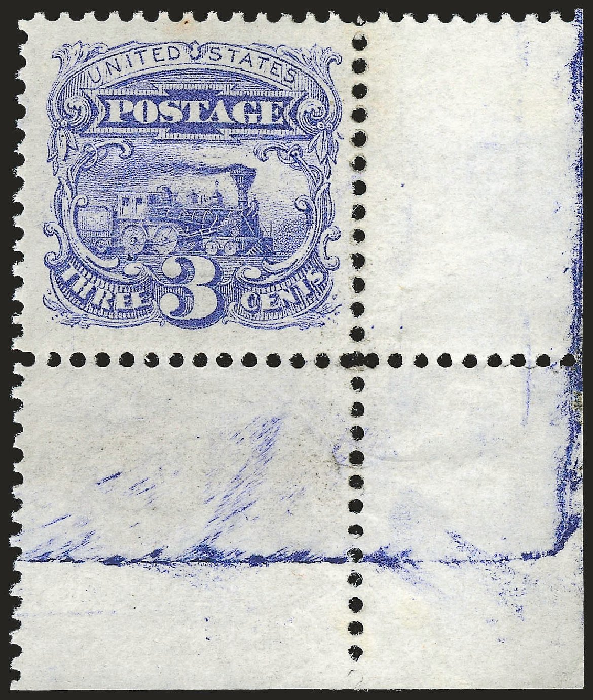 Price of US Stamp Scott 114 - 3c 1869 Pictorial Locomotive. Robert Siegel Auction Galleries, Dec 2009, Sale 982, Lot 5309