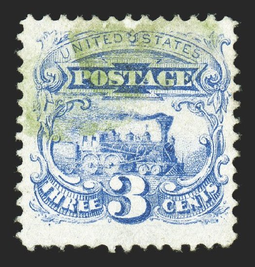 Price of US Stamps Scott 114: 1869 3c Pictorial Locomotive. Spink Shreves Galleries, Nov 2012, Sale 141, Lot 69