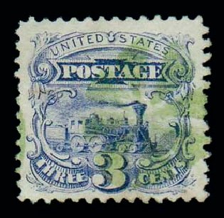 Value of US Stamps Scott Cat. # 114 - 3c 1869 Pictorial Locomotive. Matthew Bennett International, Dec 2007, Sale 323, Lot 270