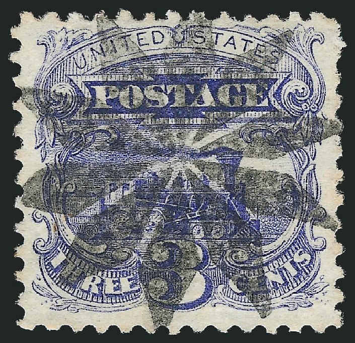 US Stamp Price Scott Catalog #114: 1869 3c Pictorial Locomotive. Robert Siegel Auction Galleries, Oct 2011, Sale 1013, Lot 170