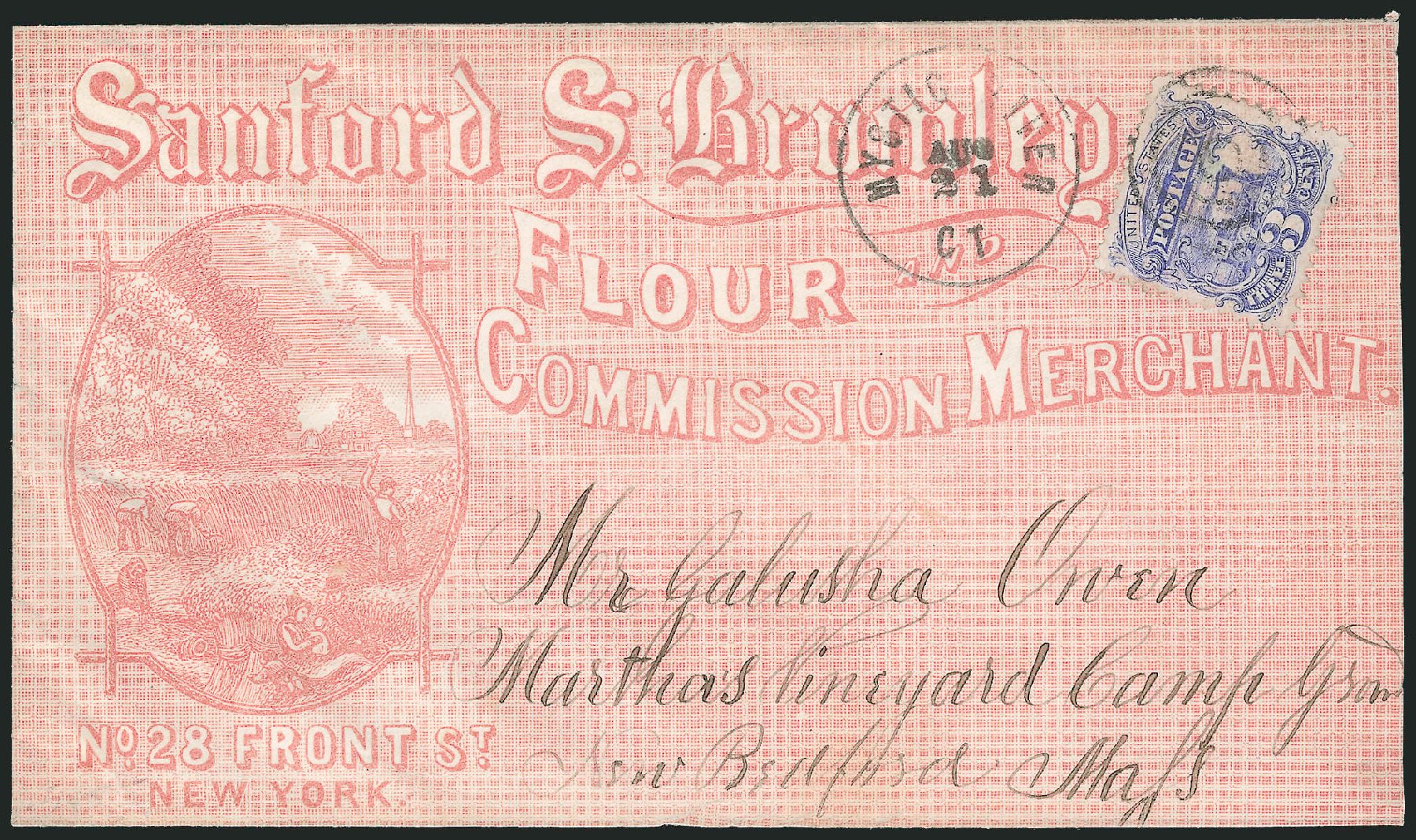 Value of US Stamp Scott 114: 1869 3c Pictorial Locomotive. Robert Siegel Auction Galleries, Oct 2011, Sale 1013, Lot 190