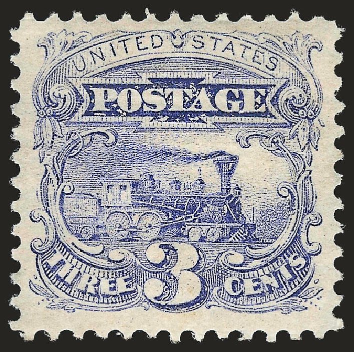Costs of US Stamp Scott Catalogue # 114: 3c 1869 Pictorial Locomotive. Robert Siegel Auction Galleries, Apr 2010, Sale 984, Lot 380
