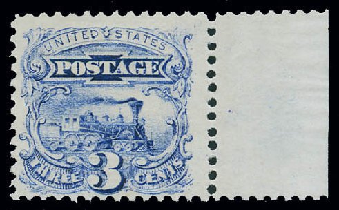 US Stamp Price Scott Catalog #114: 1869 3c Pictorial Locomotive. Matthew Bennett International, Jun 2008, Sale 328, Lot 611