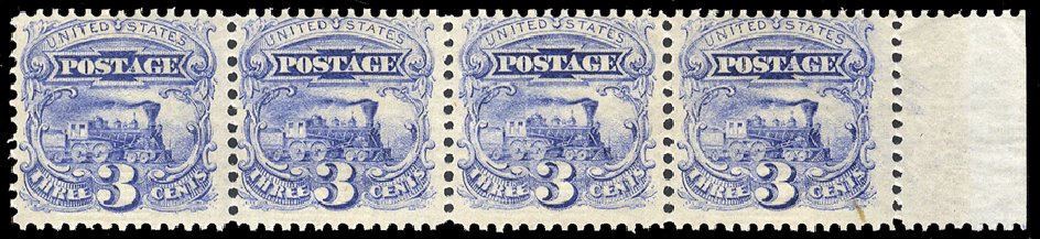 US Stamps Value Scott Catalog # 114: 3c 1869 Pictorial Locomotive. Cherrystone Auctions, Feb 2011, Sale 201102, Lot 41