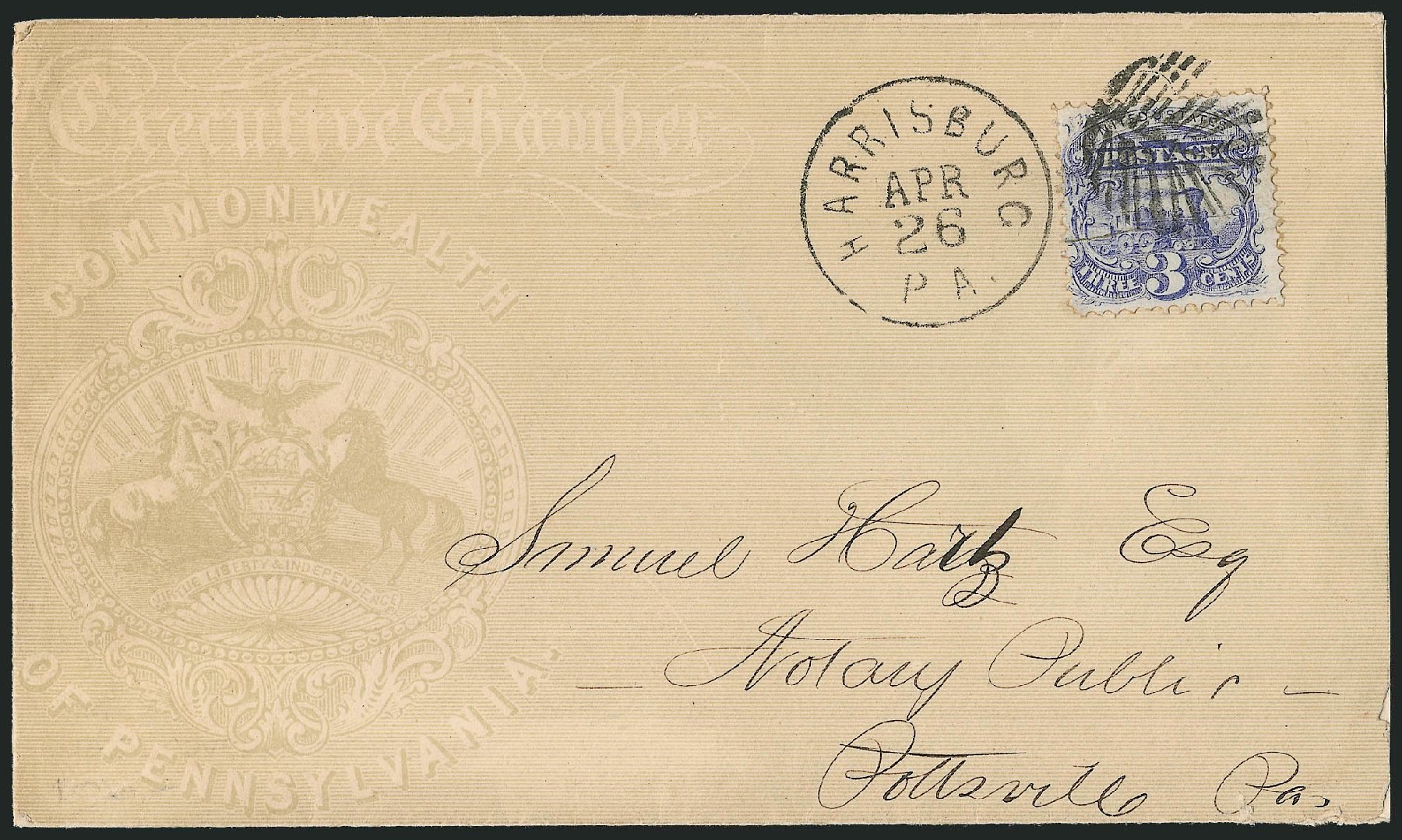 US Stamps Value Scott Catalog # 114 - 3c 1869 Pictorial Locomotive. Robert Siegel Auction Galleries, Mar 2011, Sale 1004, Lot 71