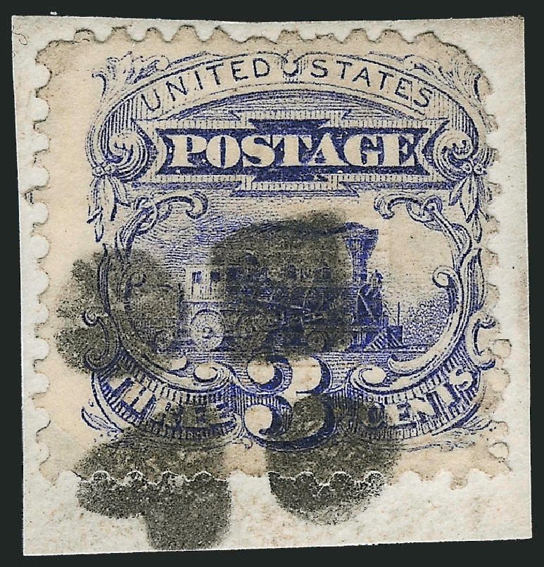 US Stamp Price Scott Catalogue #114 - 3c 1869 Pictorial Locomotive. Robert Siegel Auction Galleries, Oct 2011, Sale 1013, Lot 181