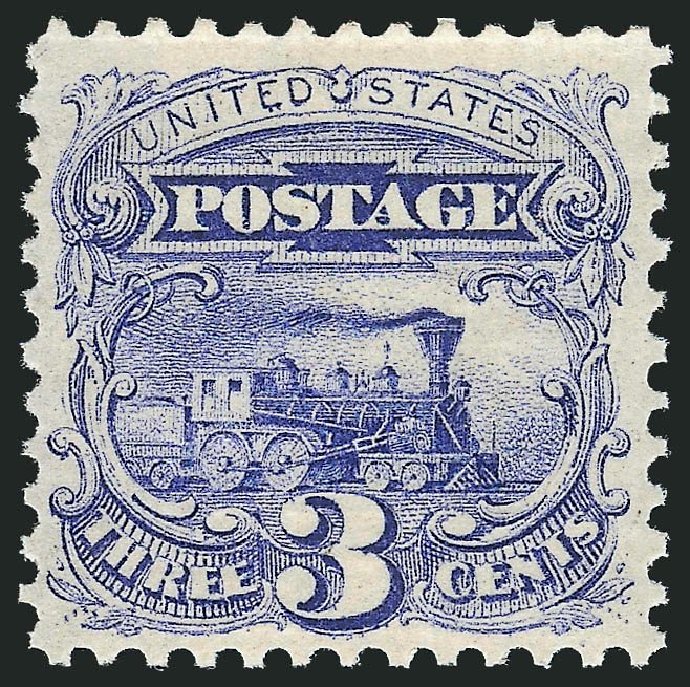 Cost of US Stamp Scott Catalogue #114: 3c 1869 Pictorial Locomotive. Robert Siegel Auction Galleries, Mar 2013, Sale 1040, Lot 1361