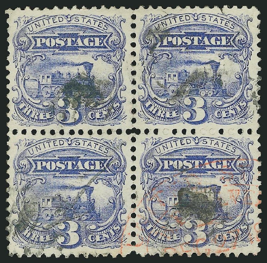 Cost of US Stamp Scott Catalogue 114: 1869 3c Pictorial Locomotive. Robert Siegel Auction Galleries, Nov 2014, Sale 1084, Lot 3321