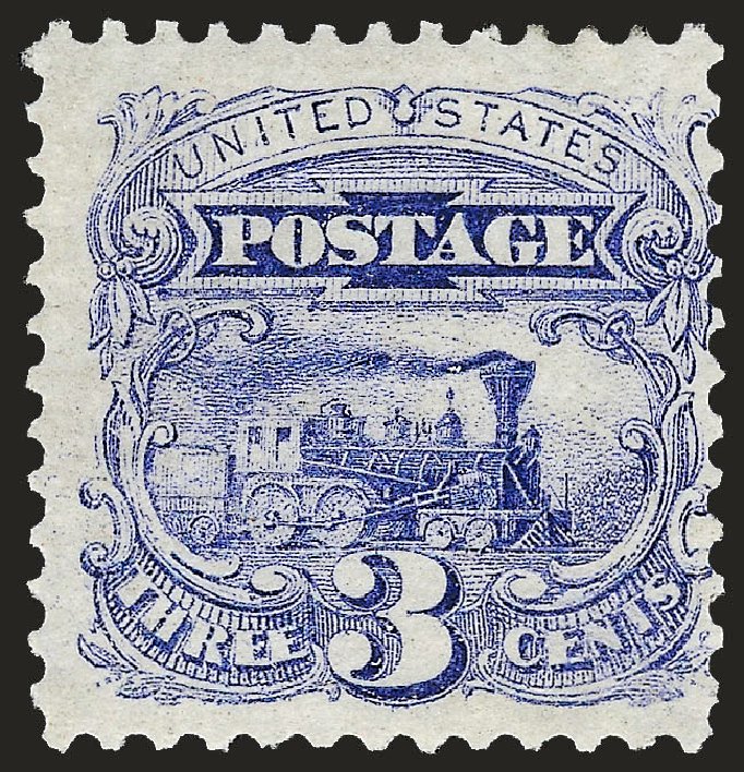 US Stamp Value Scott Cat. # 114: 3c 1869 Pictorial Locomotive. Robert Siegel Auction Galleries, Sep 2008, Sale 962, Lot 2381