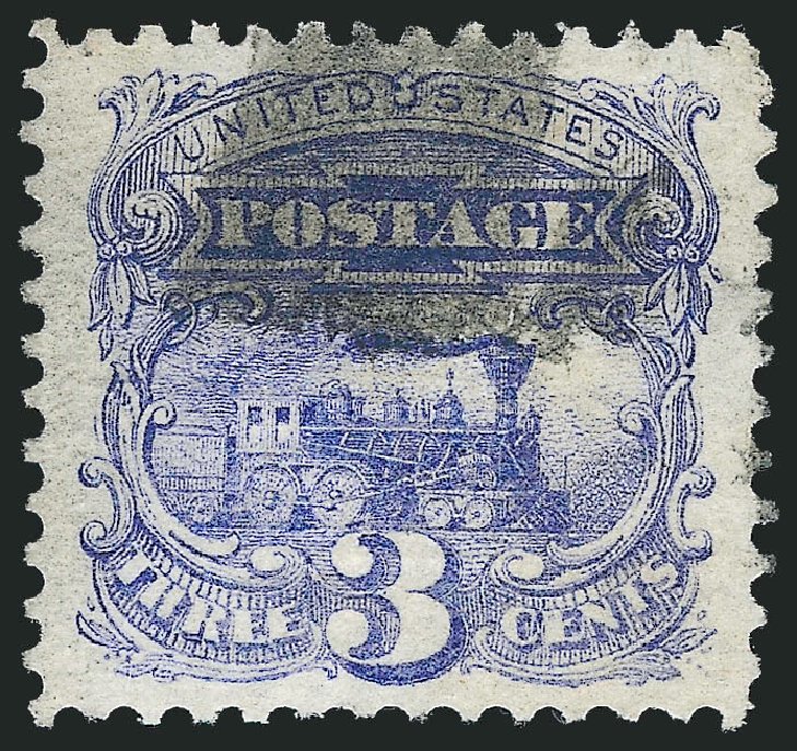 US Stamp Price Scott Catalogue # 114: 3c 1869 Pictorial Locomotive. Robert Siegel Auction Galleries, Sep 2009, Sale 976, Lot 1441