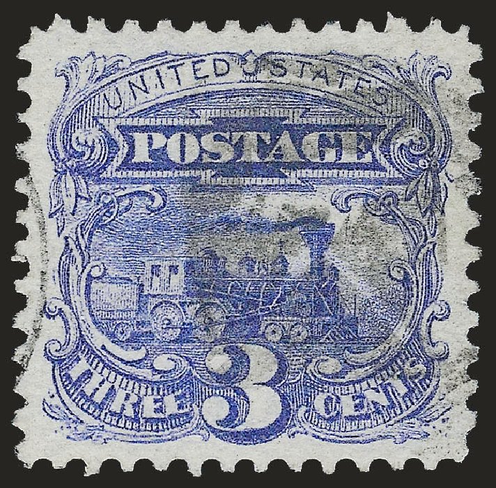 Value of US Stamps Scott Catalogue 114 - 1869 3c Pictorial Locomotive. Robert Siegel Auction Galleries, Jun 2010, Sale 992, Lot 2181