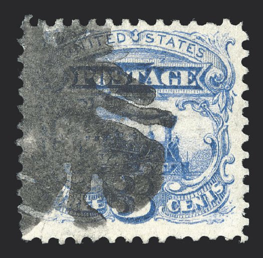 Cost of US Stamp Scott Cat. 114: 3c 1869 Pictorial Locomotive. Spink Shreves Galleries, Jul 2012, Sale 140, Lot 141