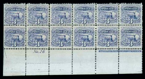 Values of US Stamp Scott Cat. # 114 - 3c 1869 Pictorial Locomotive. Matthew Bennett International, Jun 2007, Sale 319, Lot 1154