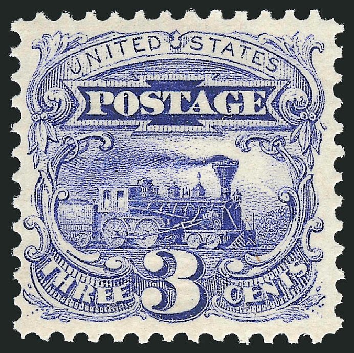 Price of US Stamp Scott # 114 - 3c 1869 Pictorial Locomotive. Robert Siegel Auction Galleries, Oct 2011, Sale 1013, Lot 134