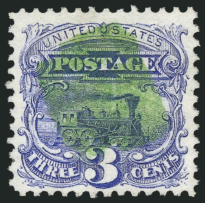 US Stamp Value Scott Cat. #114 - 3c 1869 Pictorial Locomotive. Robert Siegel Auction Galleries, Dec 2013, Sale 1062, Lot 304