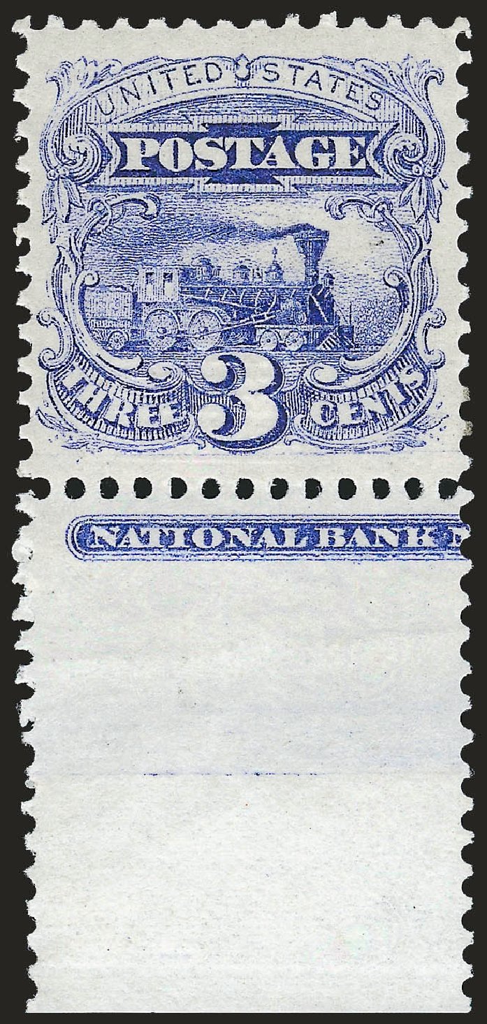 US Stamps Price Scott Cat. 114: 1869 3c Pictorial Locomotive. Robert Siegel Auction Galleries, Jun 2009, Sale 975, Lot 1344
