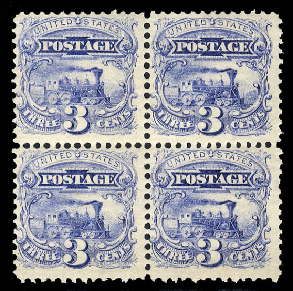 Price of US Stamp Scott Catalog 114: 1869 3c Pictorial Locomotive. Cherrystone Auctions, Jul 2013, Sale 201307, Lot 35