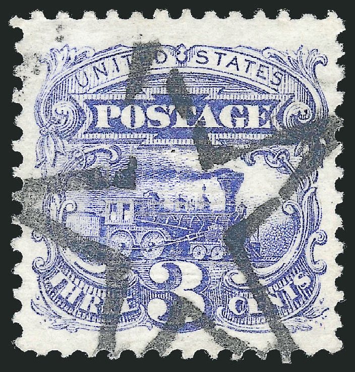 US Stamp Value Scott Cat. 114 - 3c 1869 Pictorial Locomotive. Robert Siegel Auction Galleries, Jun 2011, Sale 1011, Lot 495