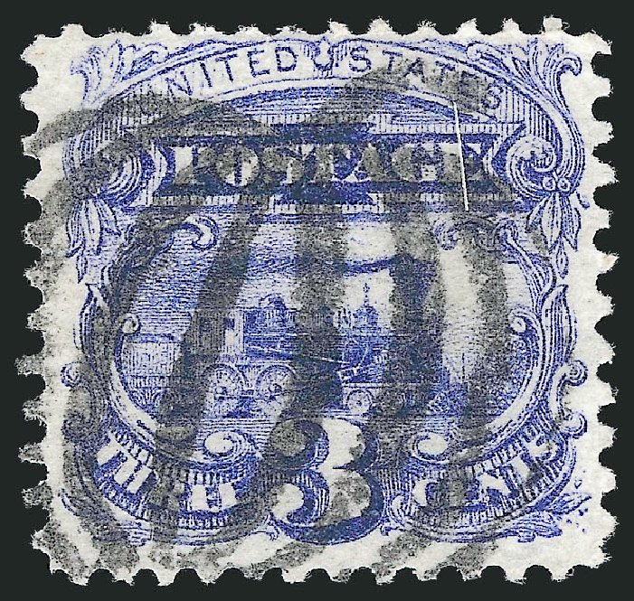 Values of US Stamp Scott Cat. 114 - 1869 3c Pictorial Locomotive. Robert Siegel Auction Galleries, Oct 2011, Sale 1013, Lot 165