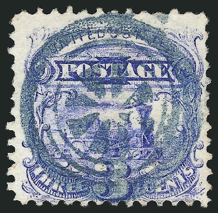 Cost of US Stamp Scott Catalogue # 114: 3c 1869 Pictorial Locomotive. Robert Siegel Auction Galleries, Mar 2014, Sale 1067, Lot 1105