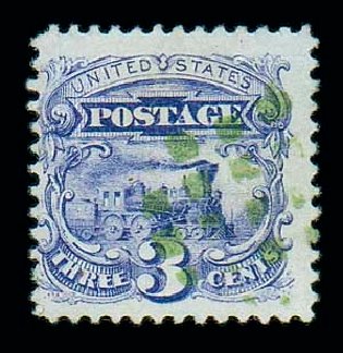 US Stamp Prices Scott #114 - 3c 1869 Pictorial Locomotive. Matthew Bennett International, Jun 2007, Sale 319, Lot 1152