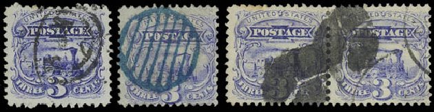 Cost of US Stamps Scott # 114: 1869 3c Pictorial Locomotive. Daniel Kelleher Auctions, Oct 2012, Sale 632, Lot 1022