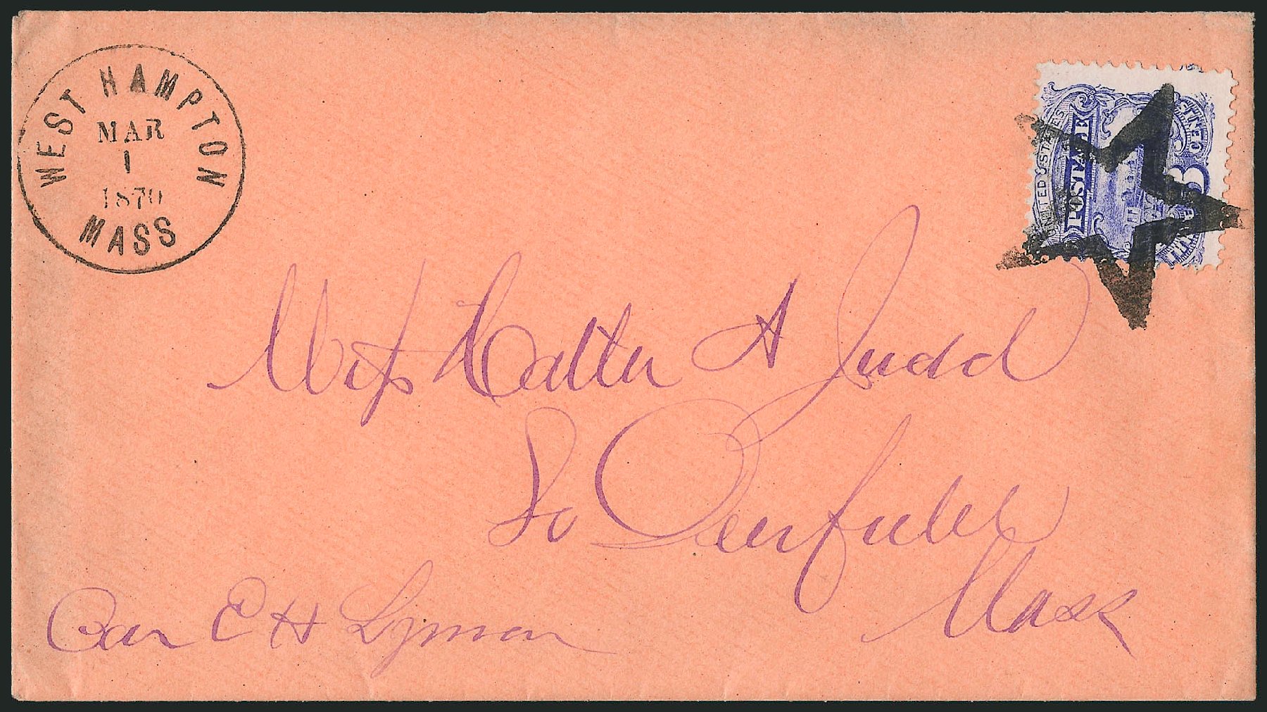 Cost of US Stamps Scott Catalog 114: 1869 3c Pictorial Locomotive. Robert Siegel Auction Galleries, Mar 2011, Sale 1004, Lot 62