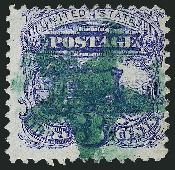 US Stamp Price Scott 114: 1869 3c Pictorial Locomotive. Robert Siegel Auction Galleries, Oct 2011, Sale 1013, Lot 182