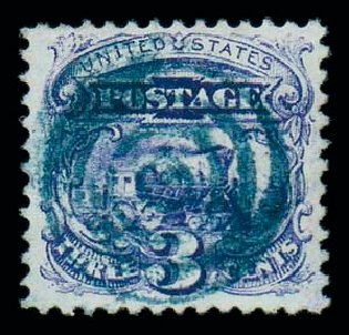 Costs of US Stamp Scott Catalogue #114: 3c 1869 Pictorial Locomotive. Matthew Bennett International, Dec 2007, Sale 323, Lot 273
