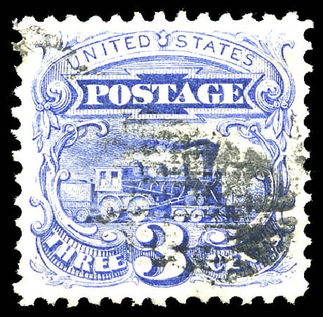 Price of US Stamp Scott Cat. #114: 1869 3c Pictorial Locomotive. Matthew Bennett International, May 2014, Sale 350, Lot 203