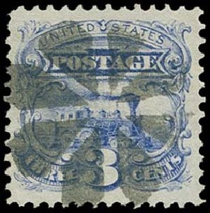 US Stamp Prices Scott Catalogue # 114 - 1869 3c Pictorial Locomotive. H.R. Harmer, Oct 2014, Sale 3006, Lot 1163