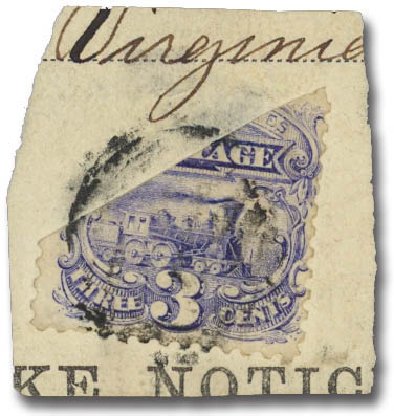 Costs of US Stamps Scott #114 - 3c 1869 Pictorial Locomotive. Daniel Kelleher Auctions, Oct 2012, Sale 632, Lot 1023
