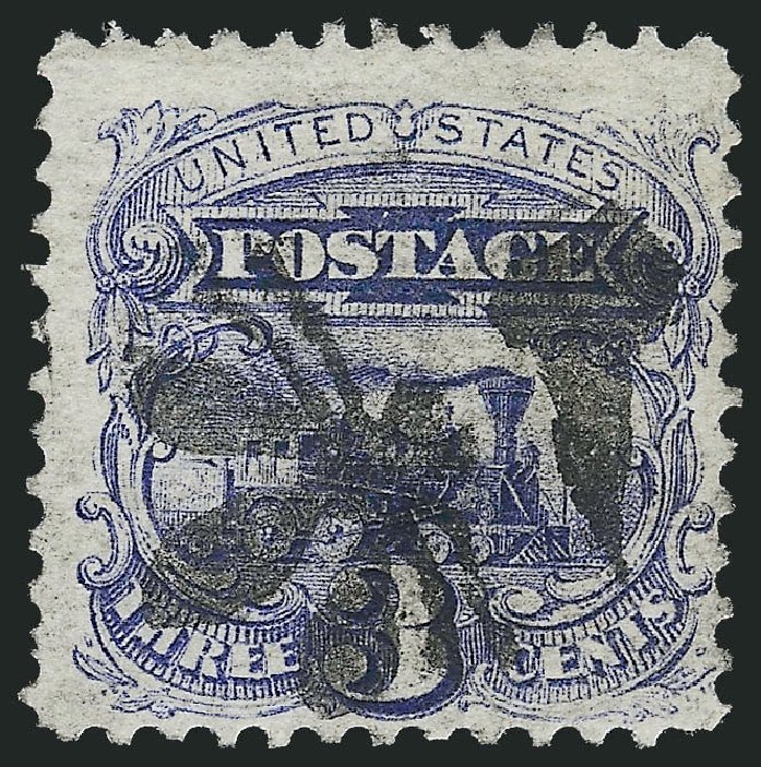 Values of US Stamp Scott Cat. # 114: 3c 1869 Pictorial Locomotive. Robert Siegel Auction Galleries, Mar 2011, Sale 1004, Lot 53