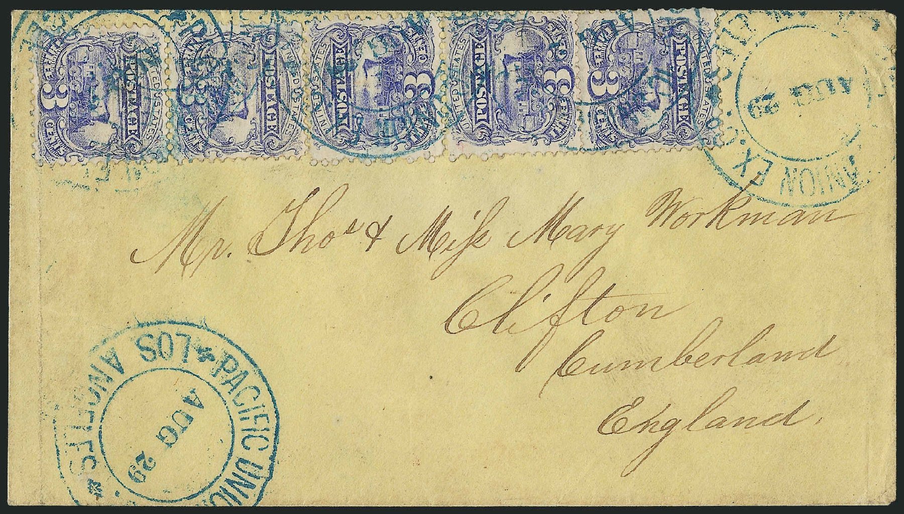 US Stamp Price Scott Catalogue # 114 - 3c 1869 Pictorial Locomotive. Robert Siegel Auction Galleries, Mar 2011, Sale 1004, Lot 83