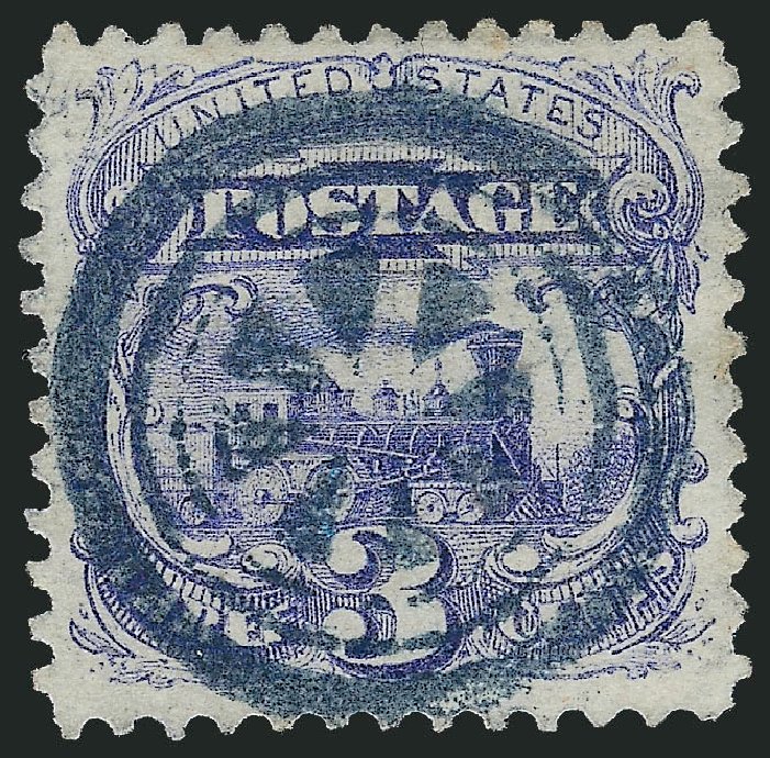 Cost of US Stamps Scott #114 - 3c 1869 Pictorial Locomotive. Robert Siegel Auction Galleries, Oct 2011, Sale 1013, Lot 183