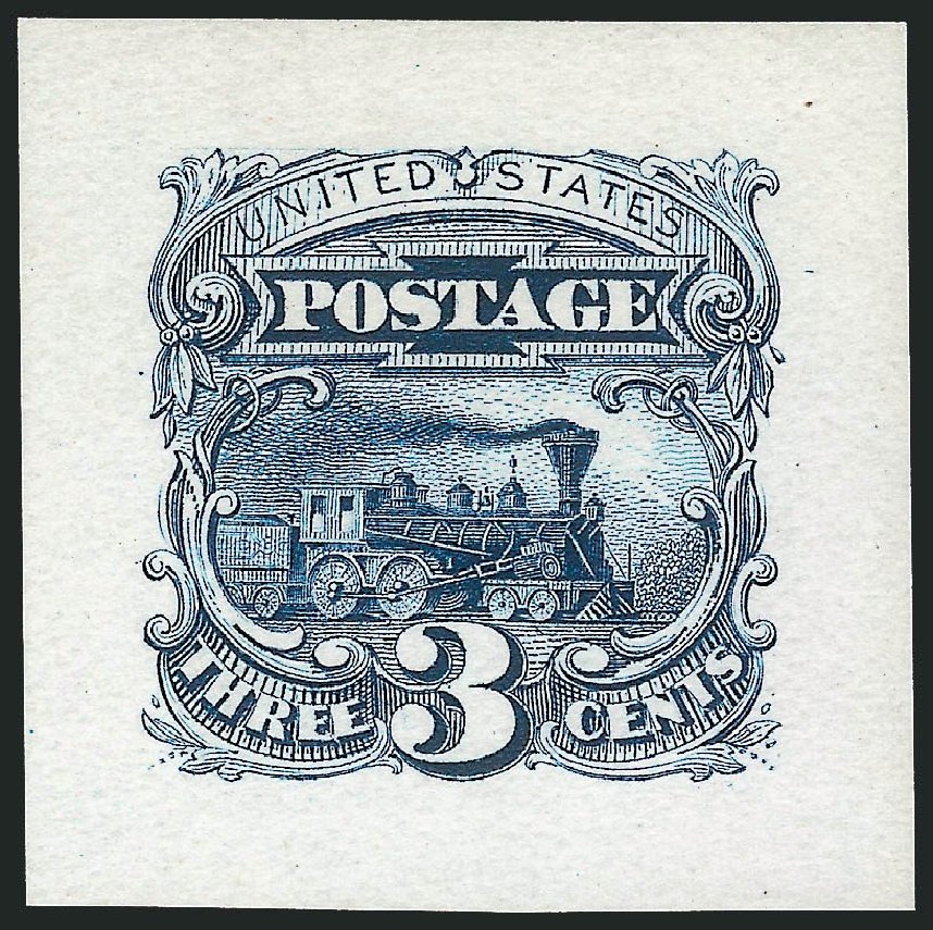 US Stamp Price Scott Catalog # 114 - 1869 3c Pictorial Locomotive. Robert Siegel Auction Galleries, Dec 2014, Sale 1090, Lot 1023
