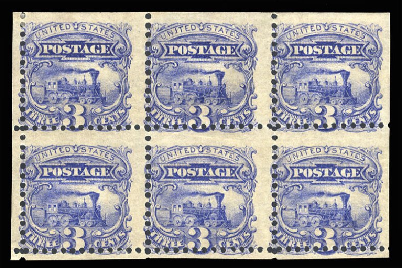 US Stamps Value Scott Catalog # 114 - 3c 1869 Pictorial Locomotive. Cherrystone Auctions, Dec 2011, Sale 201112, Lot 6