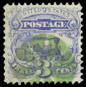 Prices of US Stamps Scott Catalogue # 114: 3c 1869 Pictorial Locomotive. Daniel Kelleher Auctions, May 2014, Sale 652, Lot 236