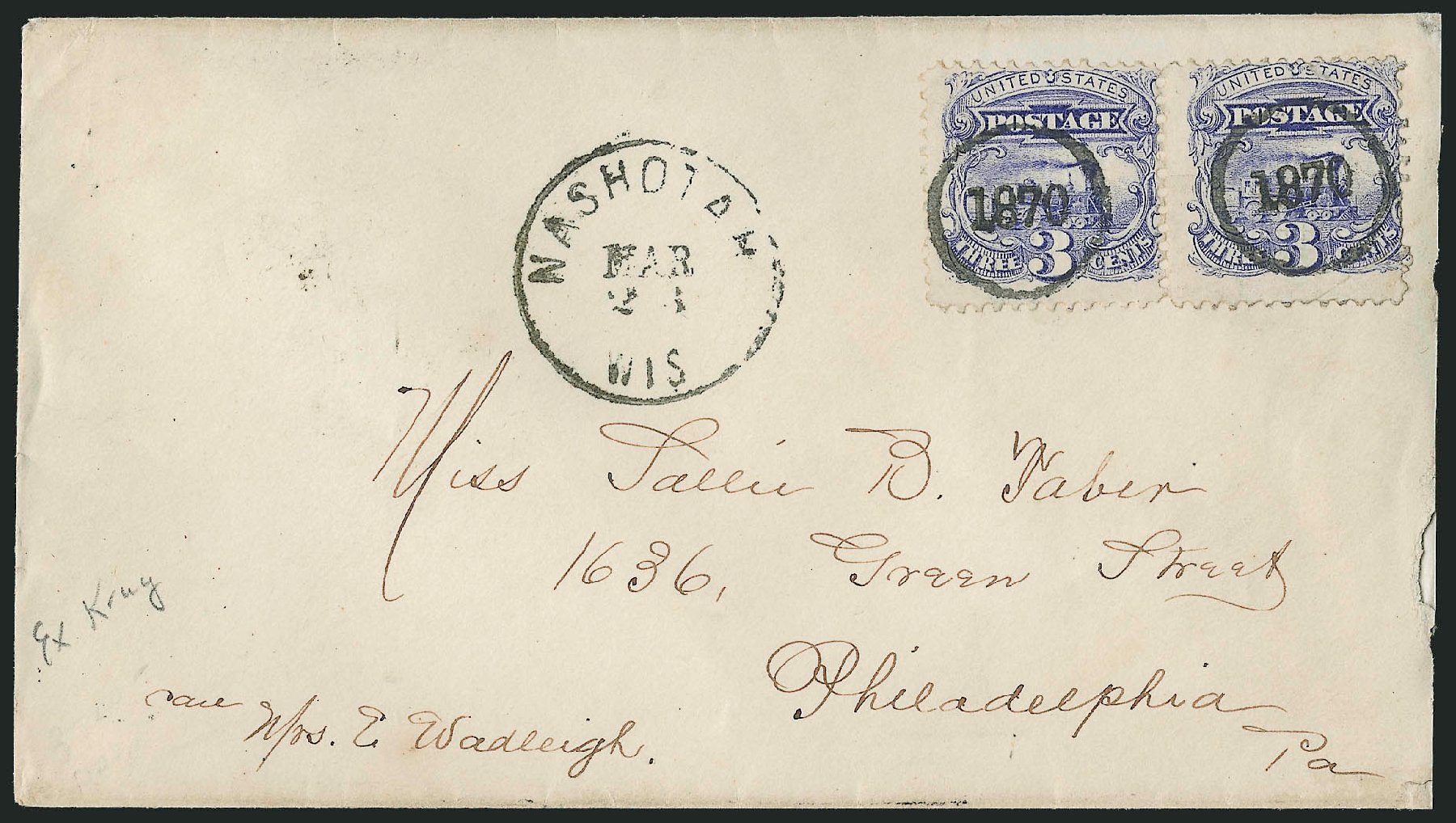 Value of US Stamp Scott 114 - 3c 1869 Pictorial Locomotive. Robert Siegel Auction Galleries, Mar 2011, Sale 1004, Lot 66