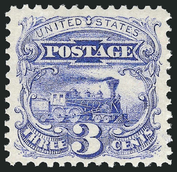 US Stamp Value Scott Catalog #114 - 3c 1869 Pictorial Locomotive. Robert Siegel Auction Galleries, Mar 2011, Sale 1007, Lot 2276