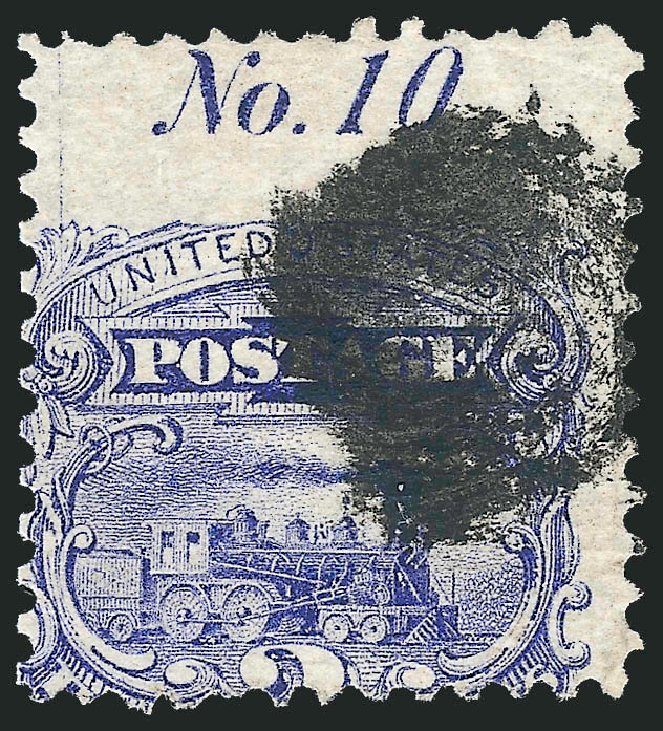 Value of US Stamps Scott Catalog #114 - 3c 1869 Pictorial Locomotive. Robert Siegel Auction Galleries, Jun 2011, Sale 1011, Lot 496
