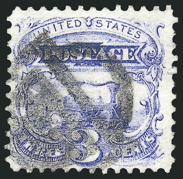 Value of US Stamps Scott Cat. #114: 1869 3c Pictorial Locomotive. Robert Siegel Auction Galleries, Oct 2011, Sale 1013, Lot 166
