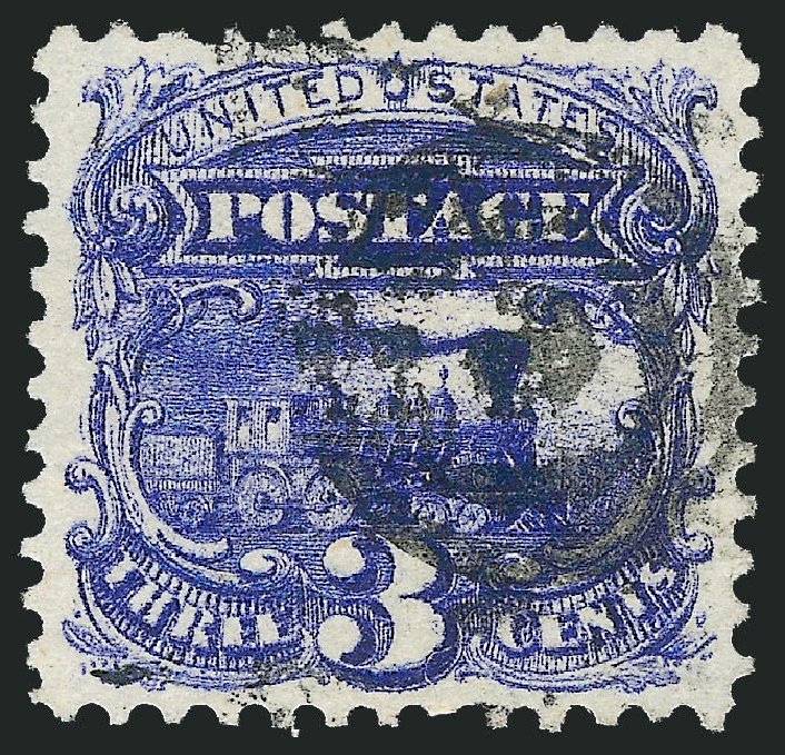 US Stamps Price Scott # 114: 1869 3c Pictorial Locomotive. Robert Siegel Auction Galleries, Dec 2013, Sale 1062, Lot 306