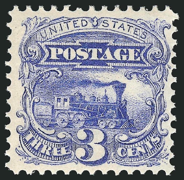 Prices of US Stamps Scott Cat. 114 - 3c 1869 Pictorial Locomotive. Robert Siegel Auction Galleries, Dec 2014, Sale 1090, Lot 1266