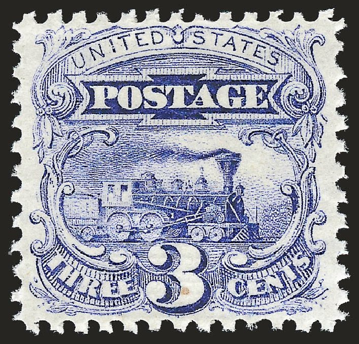 US Stamp Prices Scott # 114 - 3c 1869 Pictorial Locomotive. Robert Siegel Auction Galleries, Oct 2008, Sale 963, Lot 646
