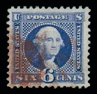 Value of US Stamps Scott Catalog #115 - 1869 6c Pictorial Washington. Matthew Bennett International, Dec 2007, Sale 323, Lot 278