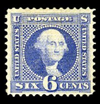 Costs of US Stamp Scott Cat. #115: 1869 6c Pictorial Washington. Cherrystone Auctions, Apr 2014, Sale 201404, Lot 48